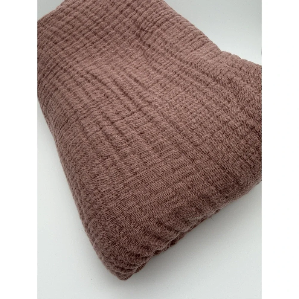 NWOT Quince Organic Cotton Gauze Pillow Sham Set Standard Fig Solid Rectangular